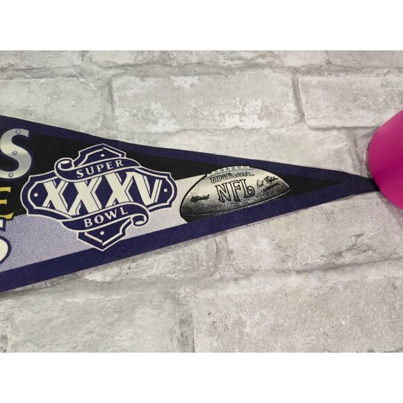 2000 Baltimore Ravens AFC Champions NFL Football Super Bowl XXXV‎ Felt Pennant - Picture 2 of 6